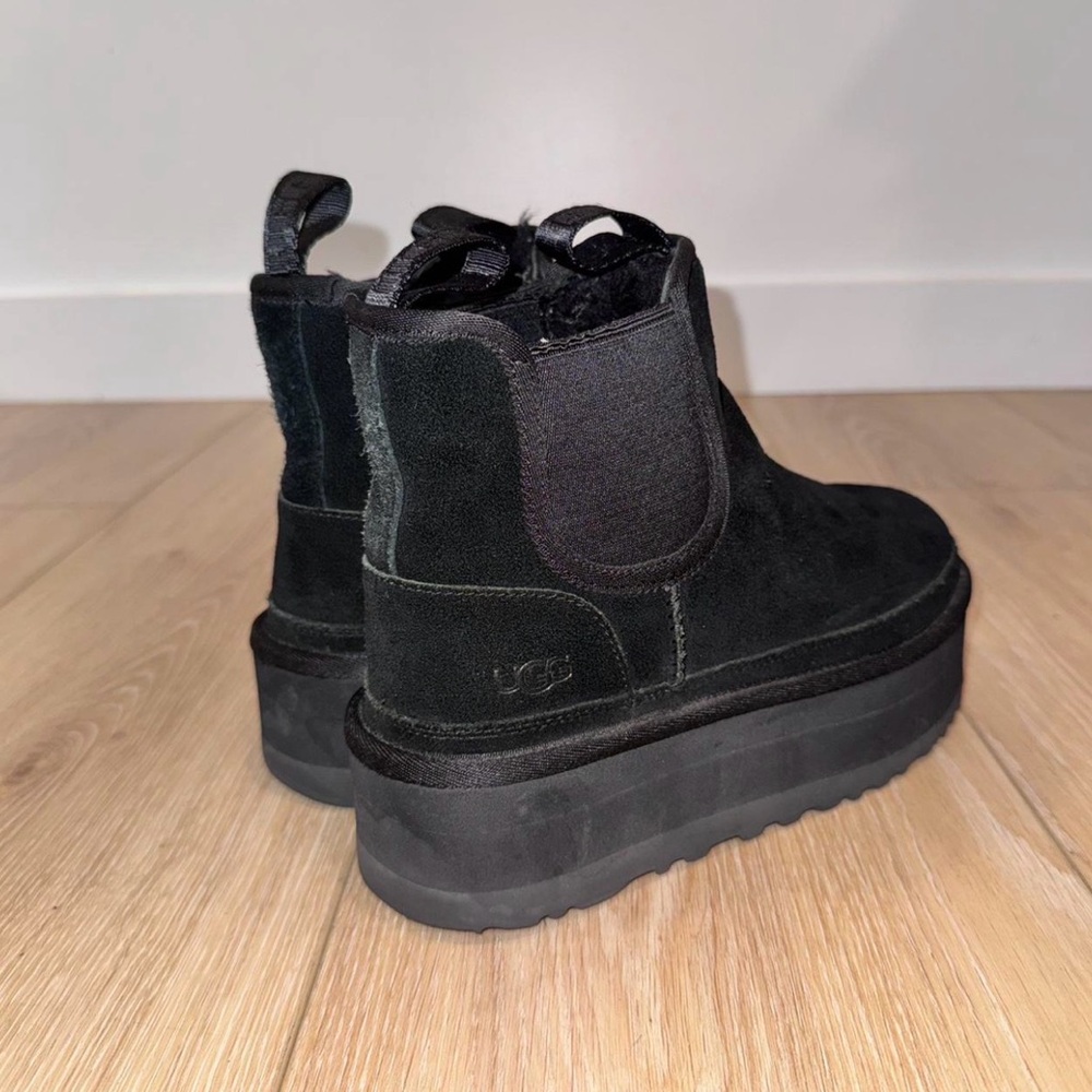 UGG Black Platform Ankle Boots - Picture 2 of 6